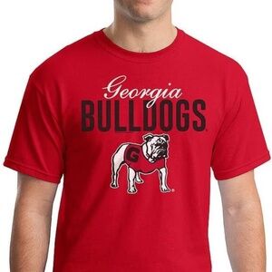 UGA Georgia Bulldogs Men's T-Shirt, Size Large, 100% Cotton